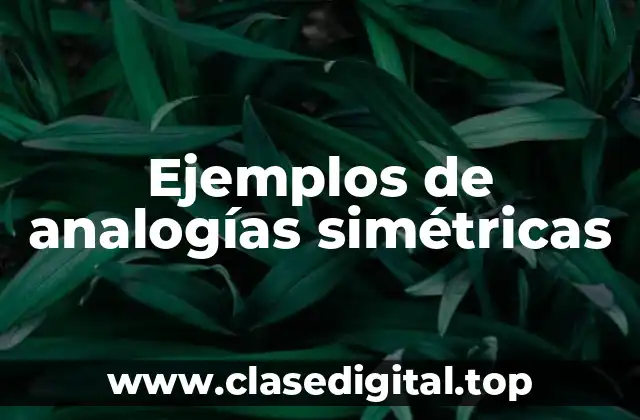Ejemplos de analogías simétricas