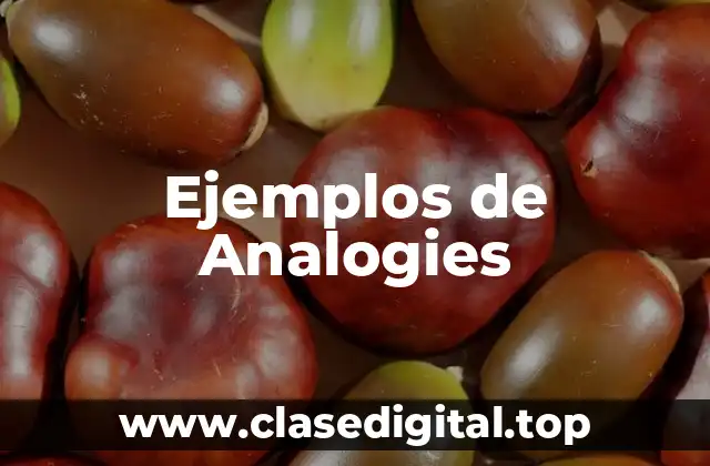 Ejemplos de Analogies