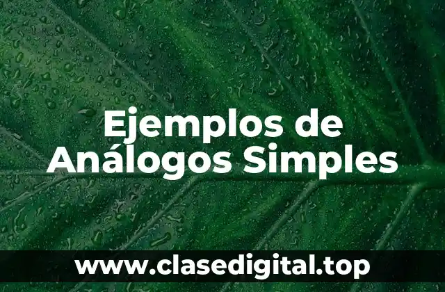 Ejemplos de Análogos Simples