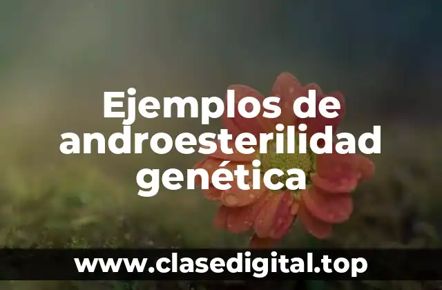 Ejemplos de androesterilidad genética