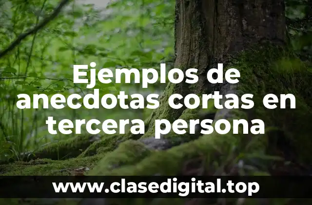 Ejemplos de anecdotas cortas en tercera persona