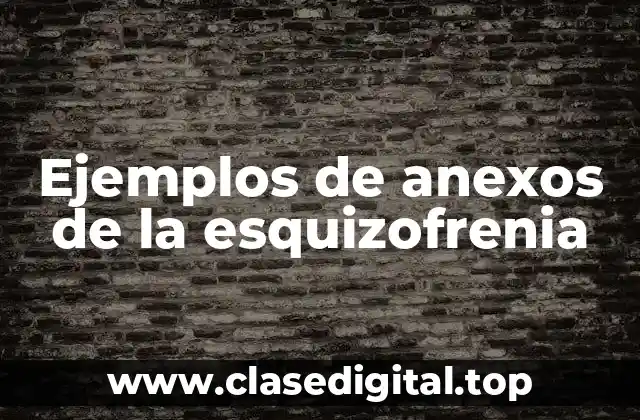 Ejemplos de anexos de la esquizofrenia