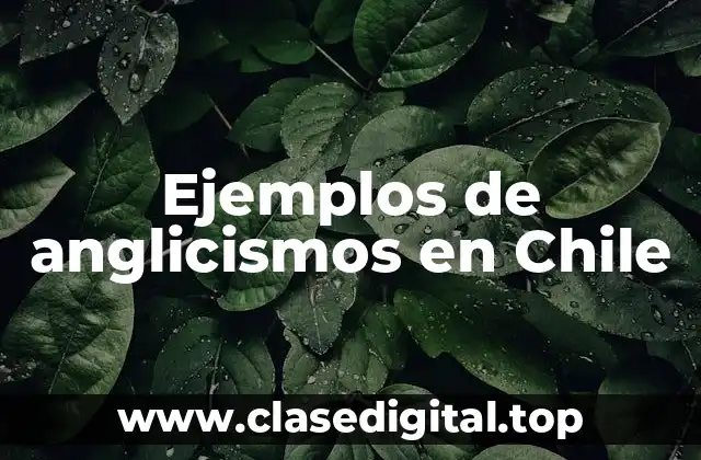 Ejemplos de anglicismos en Chile