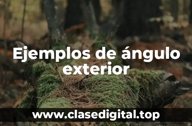 Ejemplos de ángulo exterior
