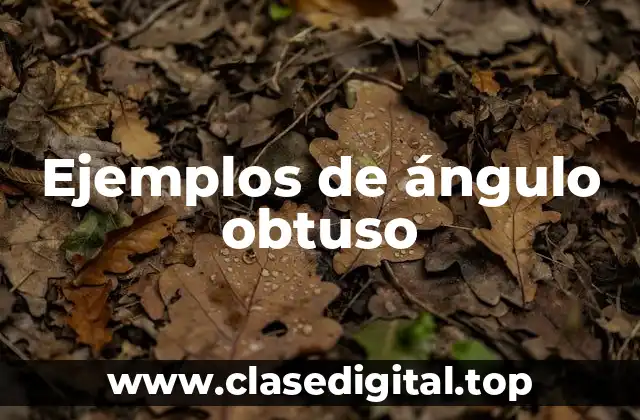 Ejemplos de ángulo obtuso