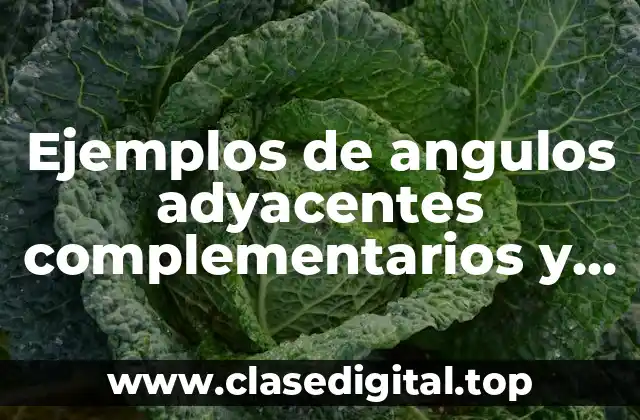 Ejemplos de angulos adyacentes complementarios y suplementarios
