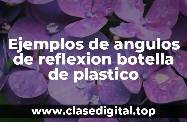 Ejemplos de angulos de reflexion botella de plastico