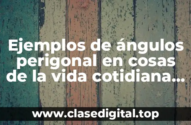 Ejemplos de ángulos perigonal en cosas de la vida cotidiana y Significado