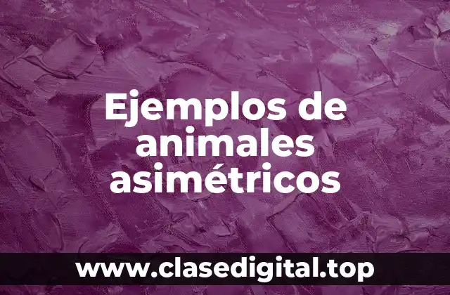 Ejemplos de animales asimétricos
