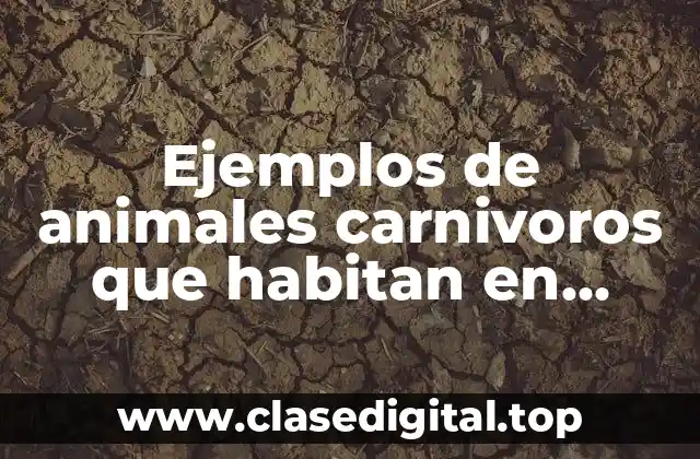 Ejemplos de animales carnivoros que habitan en México