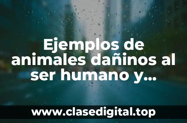 Ejemplos de animales dañinos al ser humano y Significado
