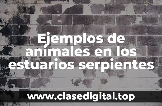 Ejemplos de animales en los estuarios serpientes