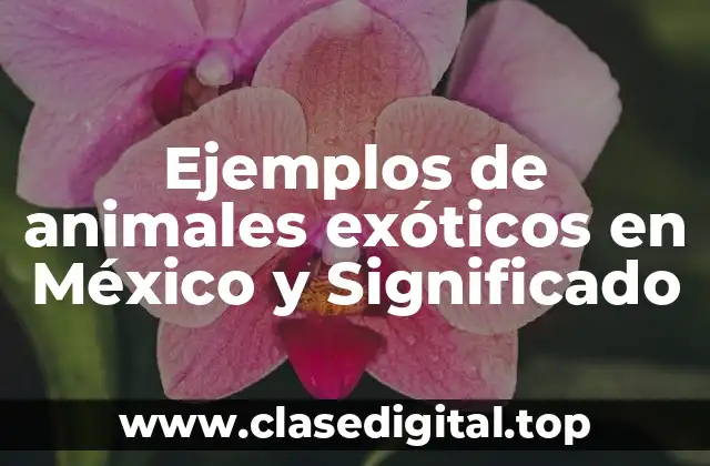 Ejemplos de animales exóticos en México