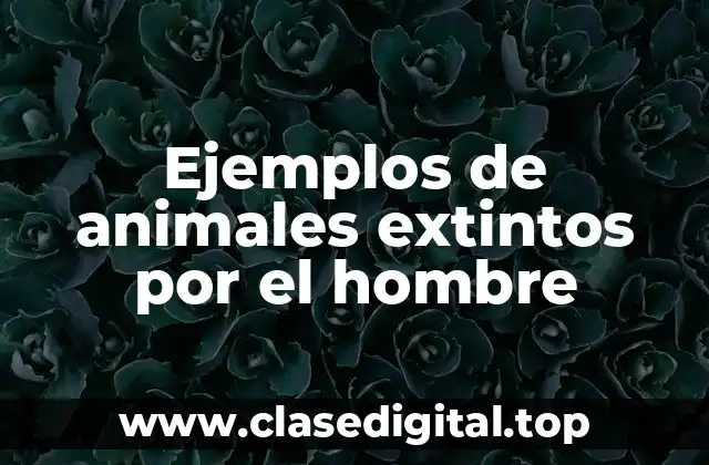 Ejemplos de animales extintos por el hombre