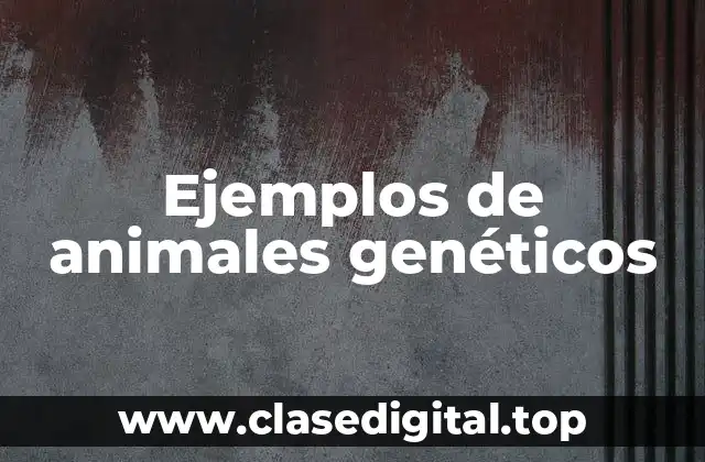 Ejemplos de animales genéticos