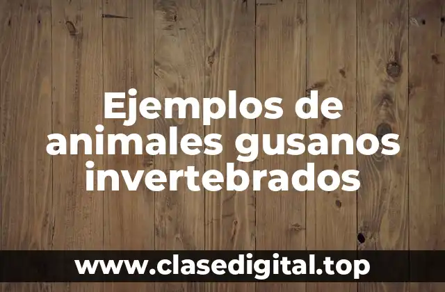 Ejemplos de animales gusanos invertebrados