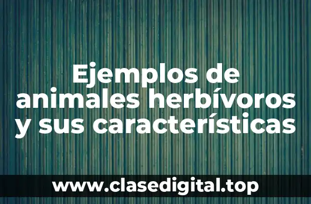 Ejemplos de animales herbívoros y sus características