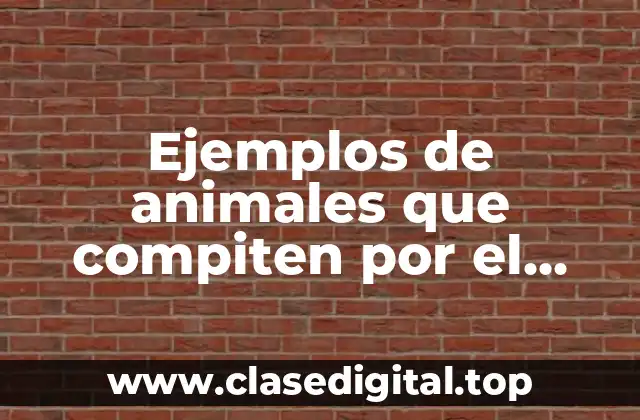 Ejemplos de animales que compiten por el mismo recurso