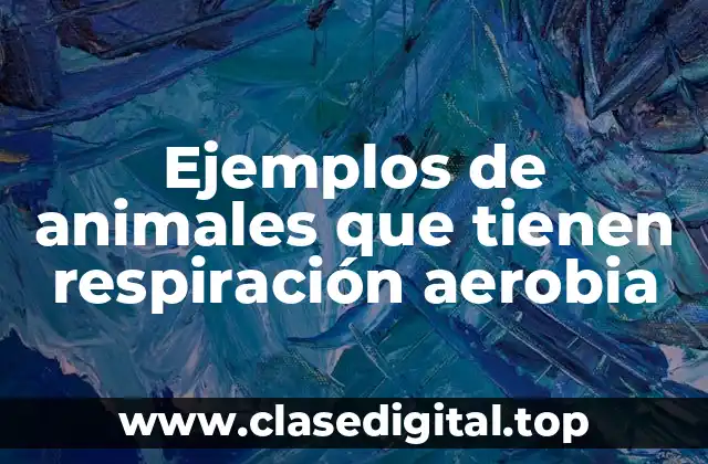Ejemplos de animales que tienen respiración aerobia