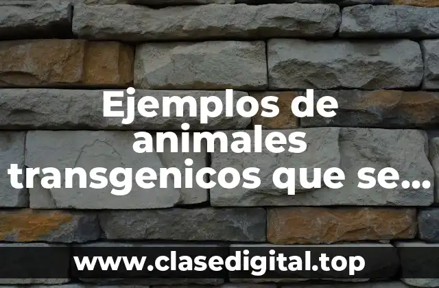 Ejemplos de animales transgenicos