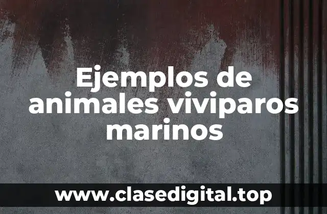 Ejemplos de animales viviparos marinos