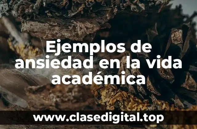 Ejemplos de ansiedad en la vida académica