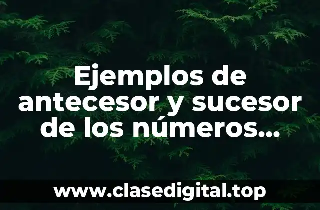 Ejemplos de antecesor y sucesor de los números 12587