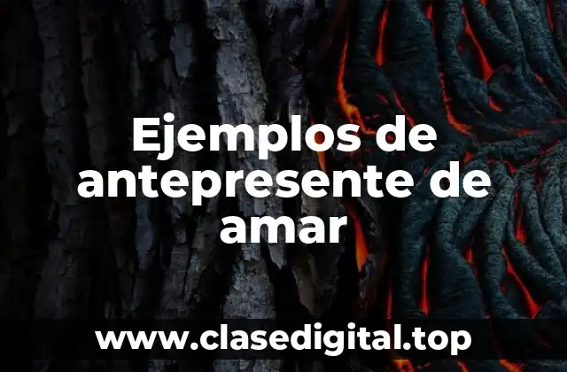 Ejemplos de antepresente de amar