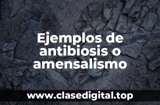Ejemplos de antibiosis o amensalismo
