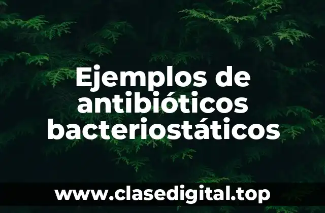 Ejemplos de antibióticos bacteriostáticos