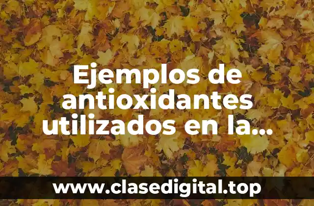 Ejemplos de antioxidantes utilizados en la industria alimentaria