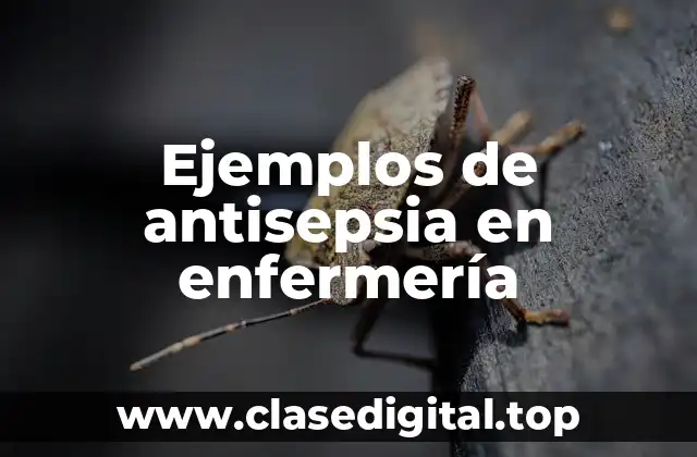 Ejemplos de antisepsia en enfermería