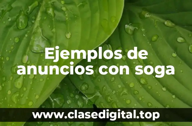 Ejemplos de anuncios con soga
