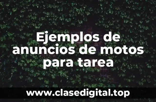 Ejemplos de anuncios de motos para tarea