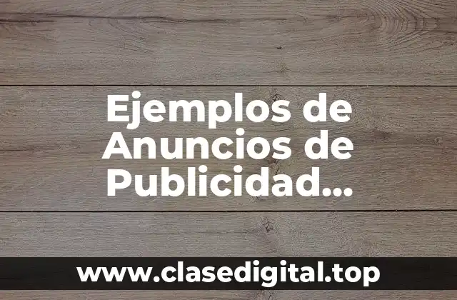 Ejemplos de Anuncios de Publicidad Alimenticia