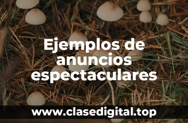 Ejemplos de anuncios espectaculares