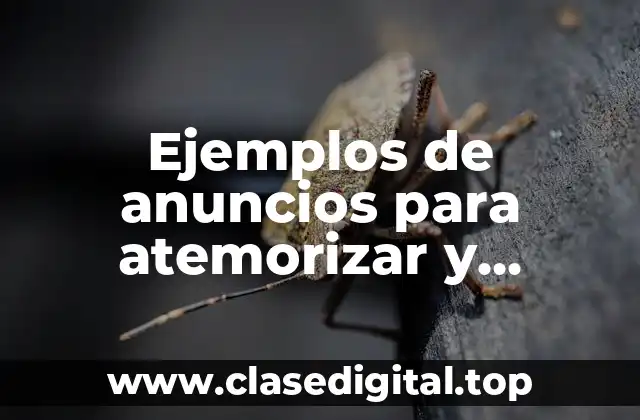 Ejemplos de anuncios para atemorizar y Significado