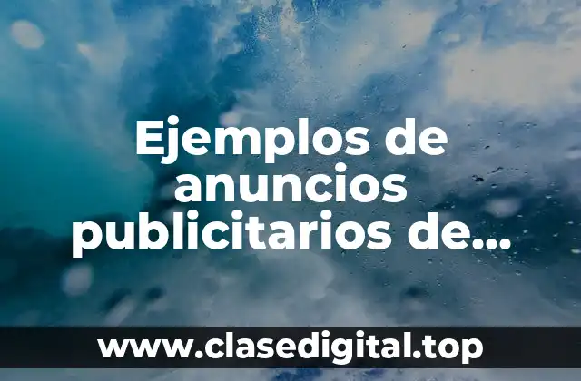Ejemplos de anuncios publicitarios de productos de limpieza y inventados
