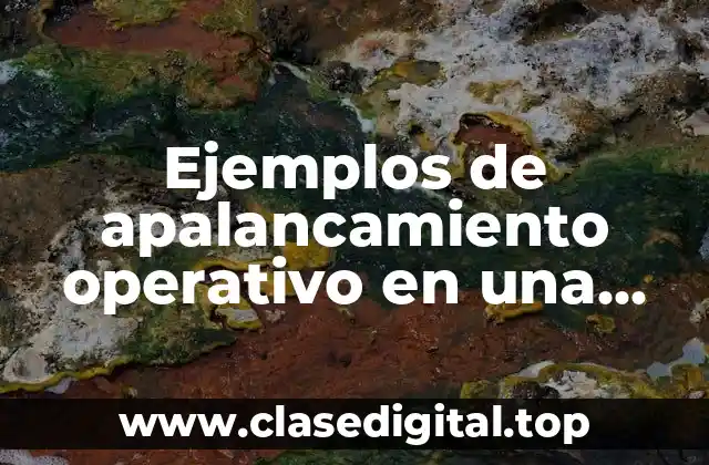 Ejemplos de apalancamiento operativo en una empresa