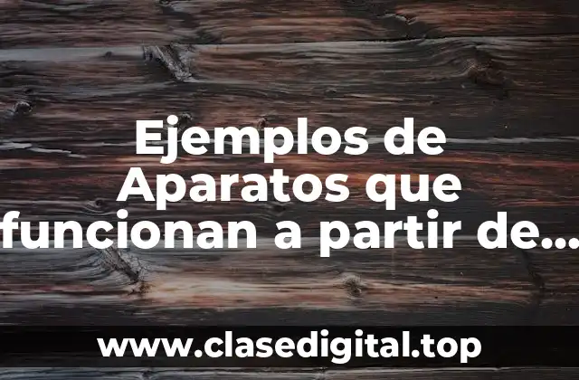 Ejemplos de Aparatos que funcionan a partir de la imantación