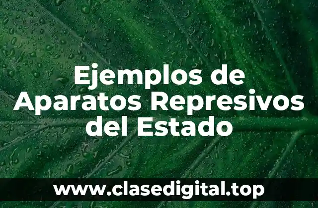 Ejemplos de Aparatos Represivos del Estado