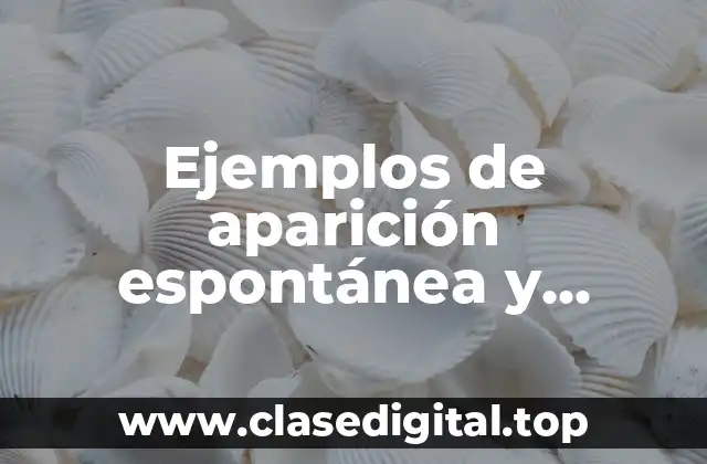Ejemplos de aparición espontánea y Significado