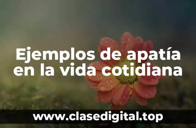 Ejemplos de apatía en la vida cotidiana