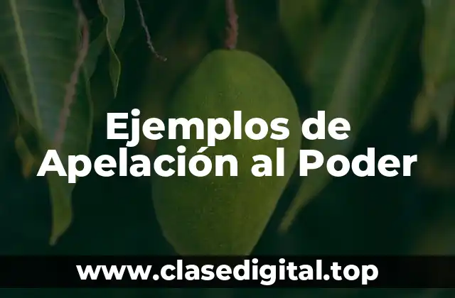 Ejemplos de Apelación al Poder