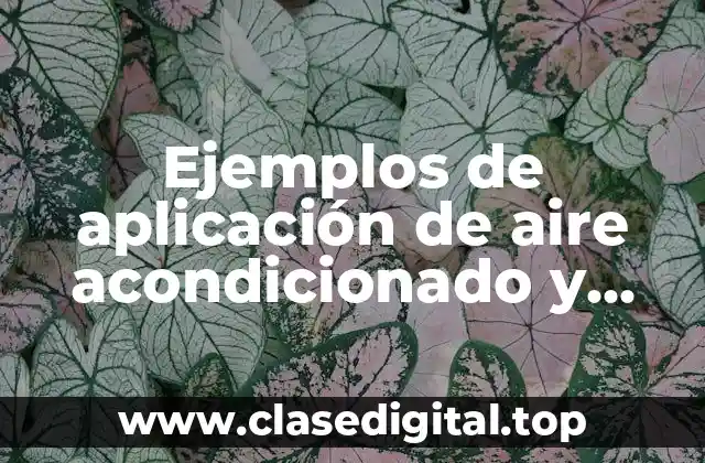 Ejemplos de aplicación de aire acondicionado