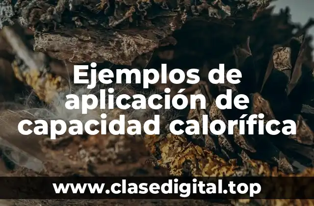 Ejemplos de aplicación de capacidad calorífica