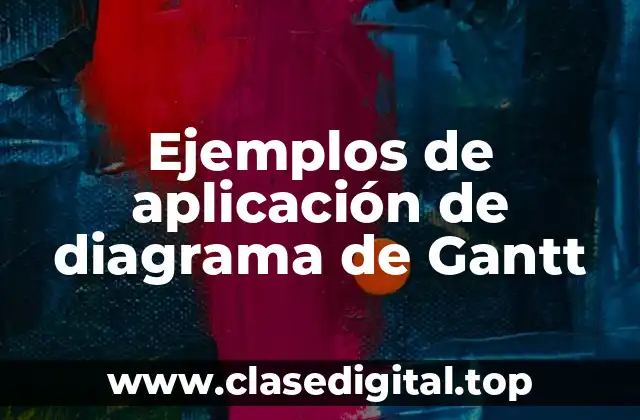 Ejemplos de aplicación de diagrama de Gantt
