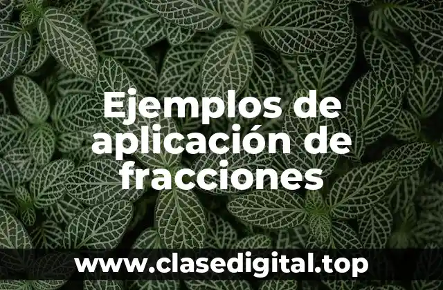 Ejemplos de aplicación de fracciones
