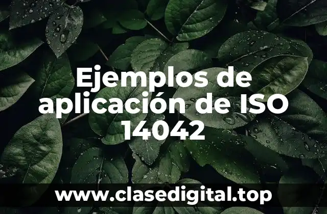 Ejemplos de aplicación de ISO 14042
