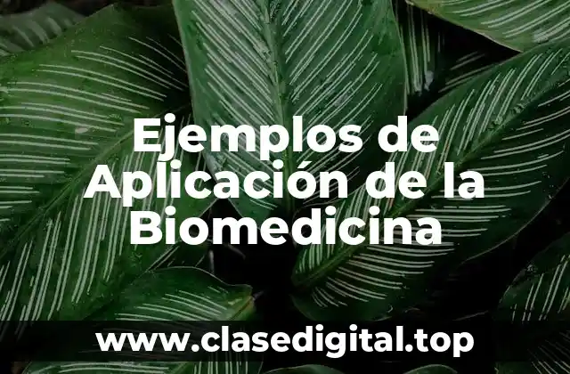 Ejemplos de Aplicación de la Biomedicina